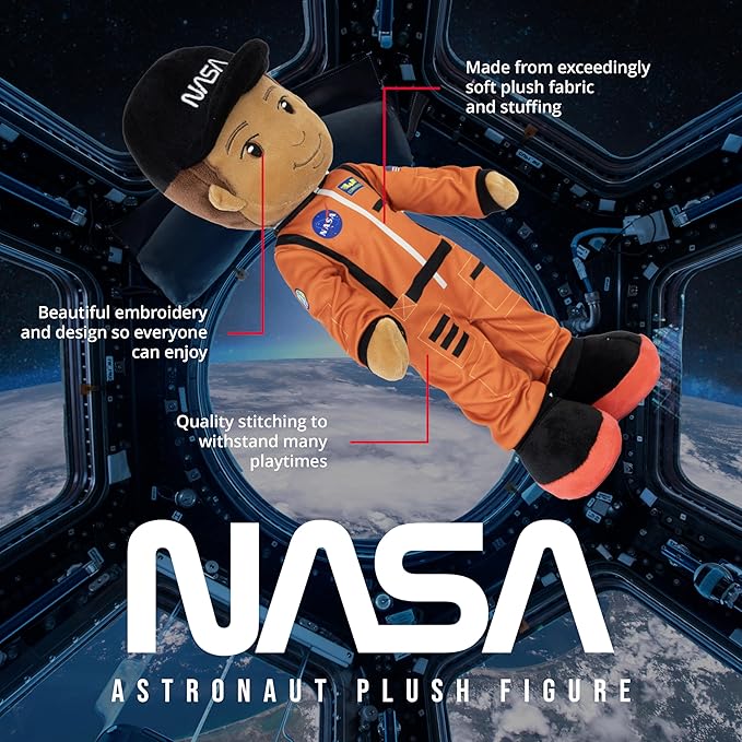 Playtime by Eimmie - 14' Ollie NASA Soft Baby Doll - Astronaut Plush Washable Doll for 2 Year Old Girls & Boys, Toddler & Infants