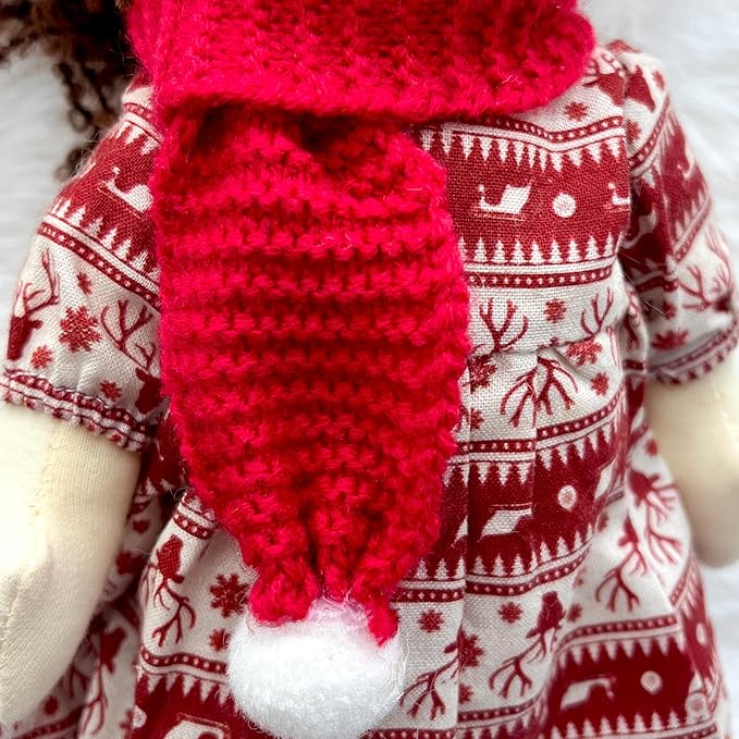 BlissfulPixie Waldorf Handmade Rag Doll - Personalized Collectors Plush Doll for Kids Birthday Present with Beautiful Present Box - Skylar 12"