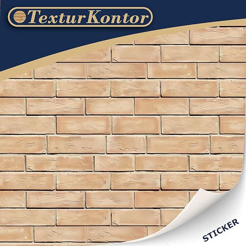 3 Sheets Self-Adhesive Wall Cladding for Dollhouse 1:12 Scale (Creme Colored Bricks 2)