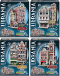 Wrebbit 3D Urbania Collection 3D Puzzle Bundle | Includes Hotel, Cinema, Café and Fire Station | 1165 Pieces Jigsaw Puzzle Pieces Total | Build a Charming and Unique Streetscape of a Small Town