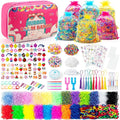 Sundaymot 18000+ Rubber Loom Bands Kit, Loom Bracelet Making Kit for Girl, with Canvas Bag, Charms Beads, DIY Art Craft Set, Rubber Band Bracelet Kit Creative Birthday Gifts for Girls and Boys