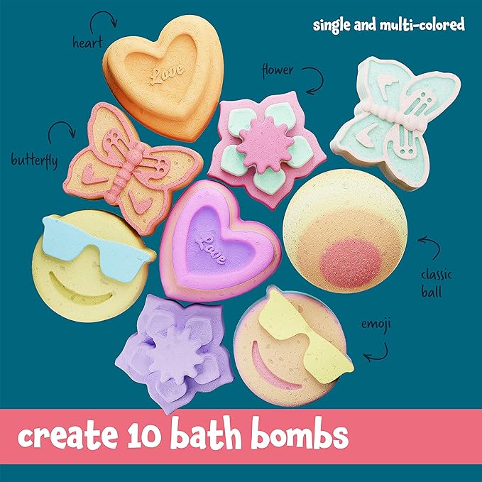 Dan&Darci Soap & Bath Bomb Making Kit for Kids, 3-in-1 Spa Science Kits, Christmas Craft Gifts for Girls & Boys Age 6-12 Year Old Girl Crafts: DIY Experiment Toys, Gift for Kid Ages