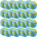 32 Pack 16 Inch Inflatable Globe Bulk Blow up Beach Ball Large Inflatable World Globe for Classroom Teaching Beach Playing Pool Party Bags