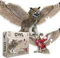 Owl Animal Anatomy Floor Puzzle | 100-Piece Double Sided Jigsaw Puzzle | Large-Sized, Over 3 Feet Scientifically Accurate Illustration - Fun and Educational Toy for Kids, Toddlers and Families