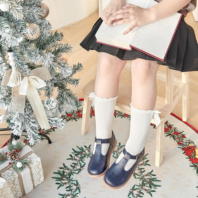Felix & Flora Toddler Little Girl Mary Jane Dress Shoes - Ballet Flats for Girl Party School Shoes