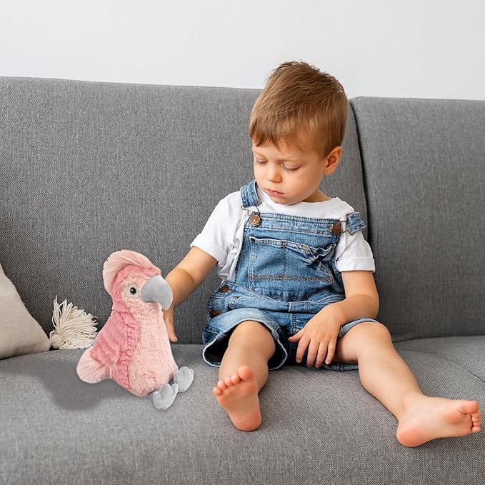 MON AMI Lulu The Cockatoo Parrot Plush – 11”, Cute Parrot Stuffed Animal, Use as Toy/Nursery Room Décor, Great for Kids of All Ages