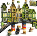 GobiDex 100PCS Magnetic Building Blocks Army Toys, STEM Military Magnetic Tiles with Army Men, Magnet Construction Toys for Toddler Kids Ages 3-5 5-7 4-8, Birthday Gifts for 3+ Year Old Boys Girls