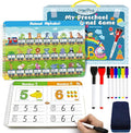 Handwriting Practice - Tracing Books for Kids Ages 3-5, Montessori Preschool Learning Activity, Autism Educational Learn Number Letters Shapes Animal & Sight Words Workbook with 8 Dry Erase Markers