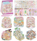 Sticker Book, 6 Sets DIY 3D House Stickers, Fun DIY Stickers Scene Make Your Own Mini House Cute Cartoon Animal Scene Sticker for Kids Adult Sticker Art Relief Stress Pass The Time