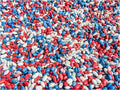 Patriotic Themed Sensory Beans - Colorful Sensory Bin Filler - 4 Cup