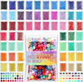 21000 Pcs Pony Beads Bulk 6 x 9 mm Plastic Kandi Beads for Bracelet for Multicolor Craft Making Rainbow Necklace Jewelry Key Chain DIY Braids(72 Colors)