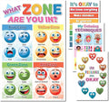 DeeDee's Workshop 4 Feelings Chart For Kids, Zones of Regulation Poster, Emotions Poster, Emotion Chart for Kids, Emotional Regulation, Set of 4 (11 x 17 inches)