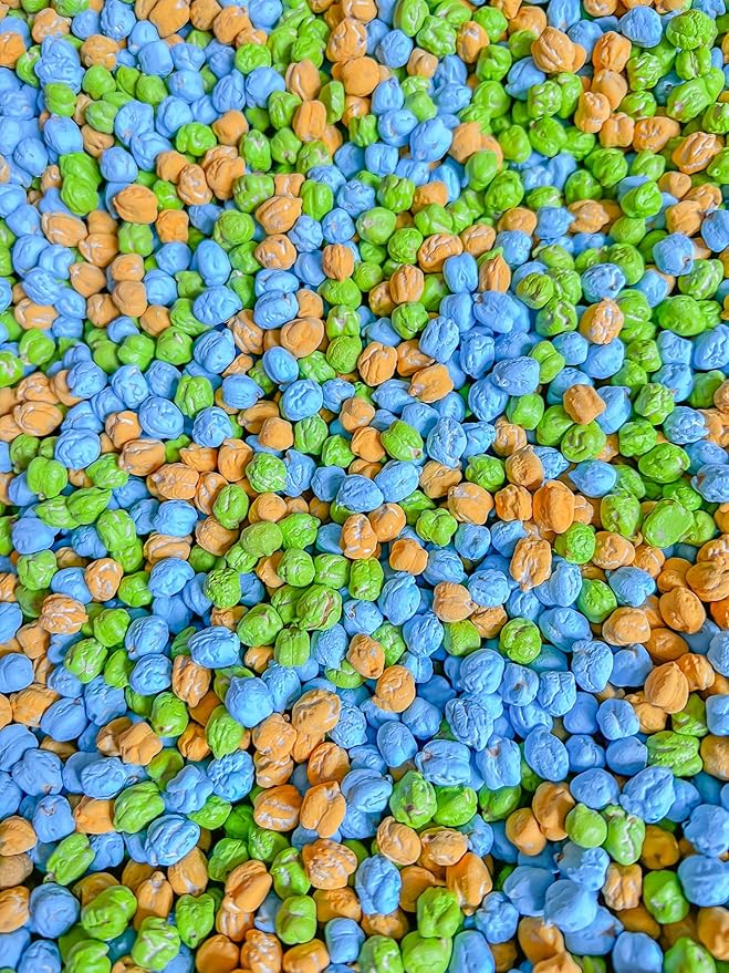 Colored Chickpeas for Sensory Play and Sensory Bins - Many Different Seasonal Colors (4 Cups, Dinosaur)
