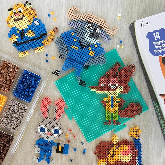 Perler 80-57276 Disney's Zootopia Fused Bead Craft Activity Kit with 14 Projects, Multicolor, 4303 Pieces