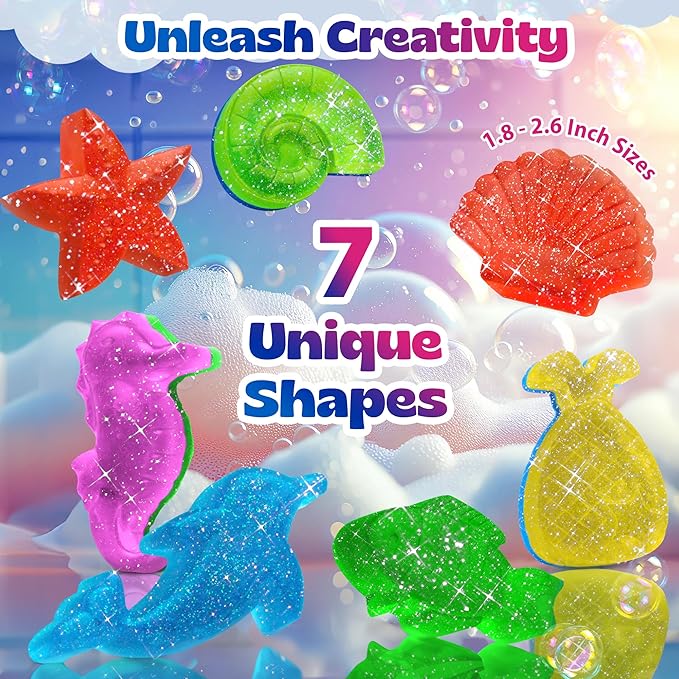 Pinwheel Crafts DIY Soap Making Kit for Kids Ages 5 6 7 8-12+ with Molds, Scents, Dye, Glitter, Foaming Net - Sealife Soap Making Kits for Adults Beginners Great for Science Projects and Crafts
