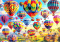 Hot Air Balloon 1000 Piece Puzzle for Adults Unique Colorful Castle Puzzles for Adults 1000 Pieces Landscape Jigsaw Puzzles 1000 Pieces Family Challenging Puzzle (27.5"x19.6")