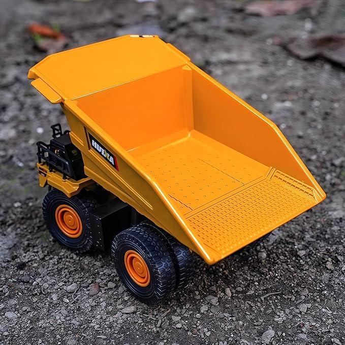 Gemini&Genius Dump Truck Toy for Kids, Alloy Construction Vehicle Toy 1:60 Scale Diecast Site Dumper Collectible Alloy Model Toys for Kids and Decoration for House