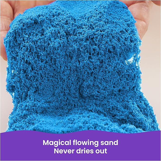 Kinetic Sand, 2.5lbs Blue Play Sand, Moldable Sensory Toys for Kids, Resealable Bag (Packaging May Vary), for Ages 3 and up