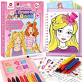 Mocoosy Makeup Craft Kit for Girls Ages 6-8, Pretend Makeup Coloring Activity Book with Stickers, Mess-Free Dress-Up Art and Crafts, Travel Game Road Trip Toy Birthday Gift for 4 7 9 10 12 Years Old