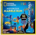National Geographic Marble Run with Motorized Elevator - 95-Piece Marble Maze Kit with Motorized Spiral Lift, 20 Marbles, Perpetual Motion Machine, STEM Gifts for Boys and Girls, Kids Physics Toys