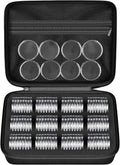 96 Pieces 46mm Coin Capsules, with Foam Gasket and Plastic Storage Organizer Box, 6 Sizes (20/25/27/30/38/46mm) Coins Collector Case Holder for Coin Collection Supplies(Black)