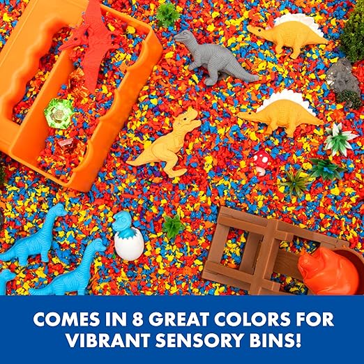 Educational Insights Pluffle Mini 8-Pack - Sensory Bin Foam Set, No Mess Alternative to Sand Toys & Slime for Toddlers at Home or in The Classroom, Fun Sensory Table Filler, Gift for Kids Ages 3+