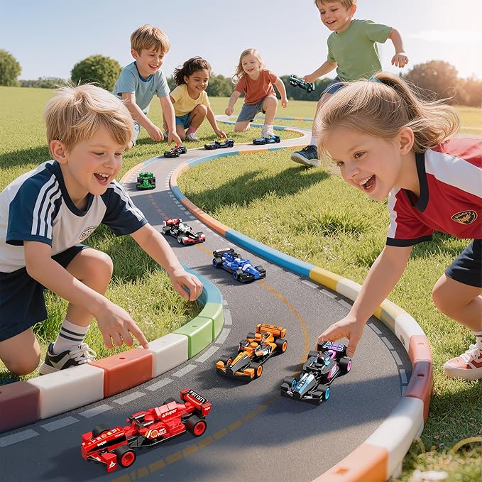 zinat STEM Building Toys Set for Kids Ages 6+, 732Pcs 10-in-1 Racing Car Building Blocks, DIY Assembly Cars Toy Gift for Boys, Girls, Birthday, Christmas