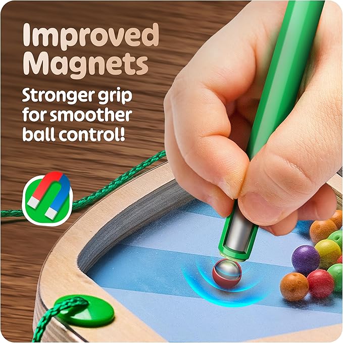 Super Fun Ice Cream Truck Magnetic Color & Number Maze Adventure Toy - For Toddlers and Kids - Montessori Puzzle Board for 1-10 Counting and 10 Color Matching/Sorting - Improve Child's Motor Skills