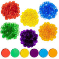 edxeducation Transparent Counters | Set of 500 | Math Manipulatives for Kids | Assorted Colors | 3/4 in | Counting, Sorting, Light Table, Bingo and more
