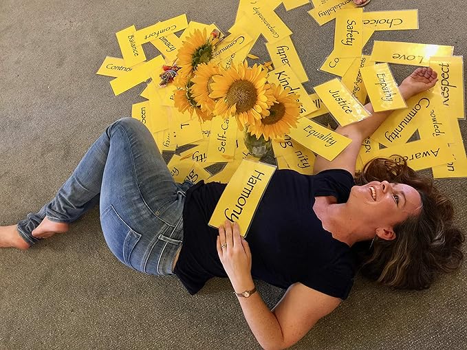 GROK Big Conversation Cards for Large Groups – 150 Feelings & Needs Cards + 25 Therapy & Icebreaker Games – Nonviolent Communication (NVC) Tool for Educators, Facilitators & Therapists