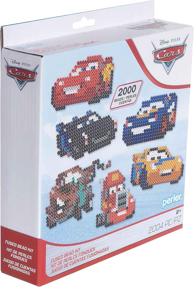 Perler 80-57045 Disney Pixar's Cars Fused Bead Craft Activity Kit, Includes 6 Patterns, Multicolor, 2004 Pieces
