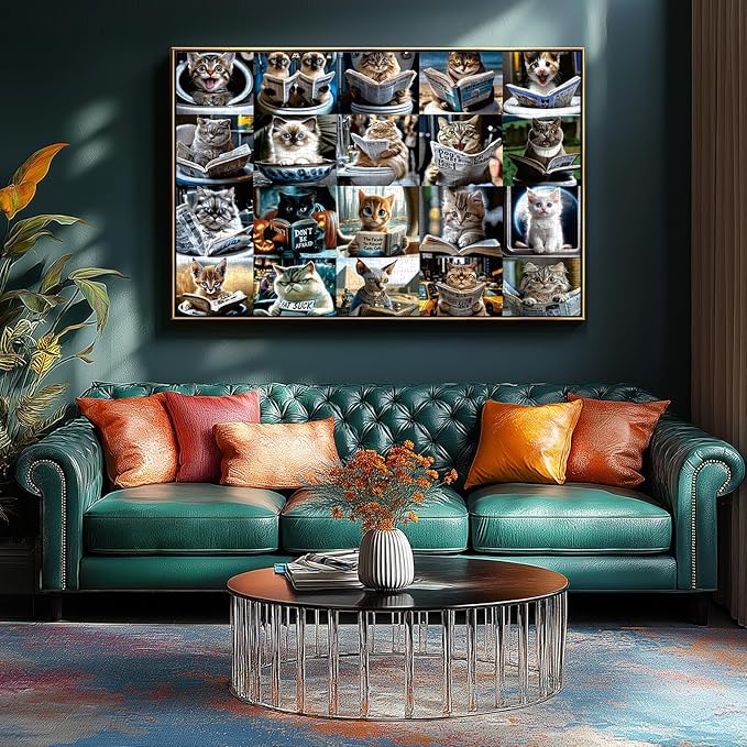 Fun Cats Puzzle - 1000 Piece Jigsaw Puzzle for Adults - Premium Quality Family Activity Challenging Puzzle Perfect for Game Nights - Puzzles Finished Size is 27.6 x 19.7 Inches