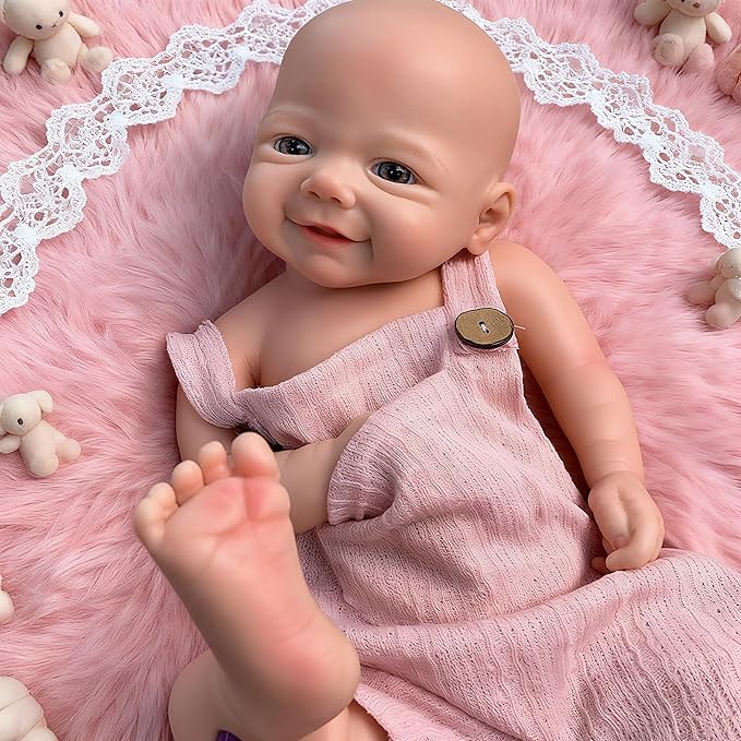 Reborn Baby Dolls Lifelike 18inch Full Silicone Baby Doll Realistic Handmade Silicone Anatomically Correct Girl Dolls