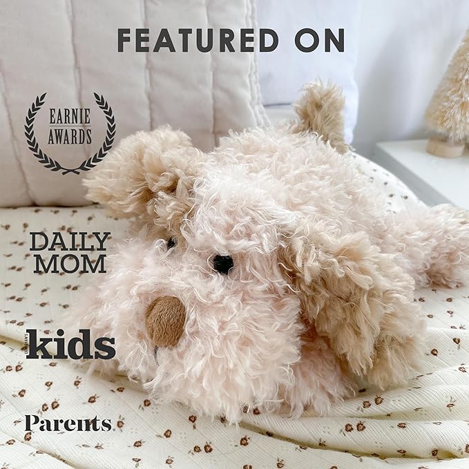 MON AMI Bogart The Puppy Plush Animal Toy - 10”, Soft Cuddly Handcrafted Premium Stuffed Dog Toy for Little Boys,Girls & Kids of All Ages