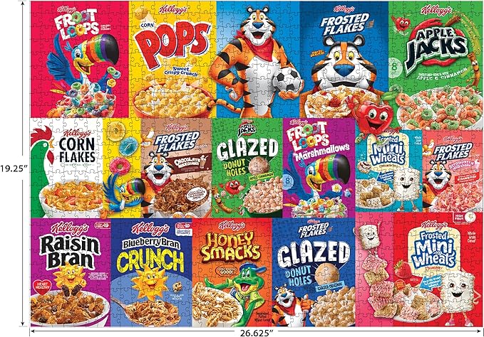 RoseArt - Kellogg's - Cereal Favorites Modern - 1000 Piece Jigsaw Puzzle