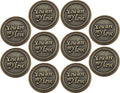 Bulk Set of 10 Romantic Love Expression Coins, You are My Love, All I Want is You, Anniversary Pocket Tokens for Date Night, Love Gift for Men & Women, from Him or Her