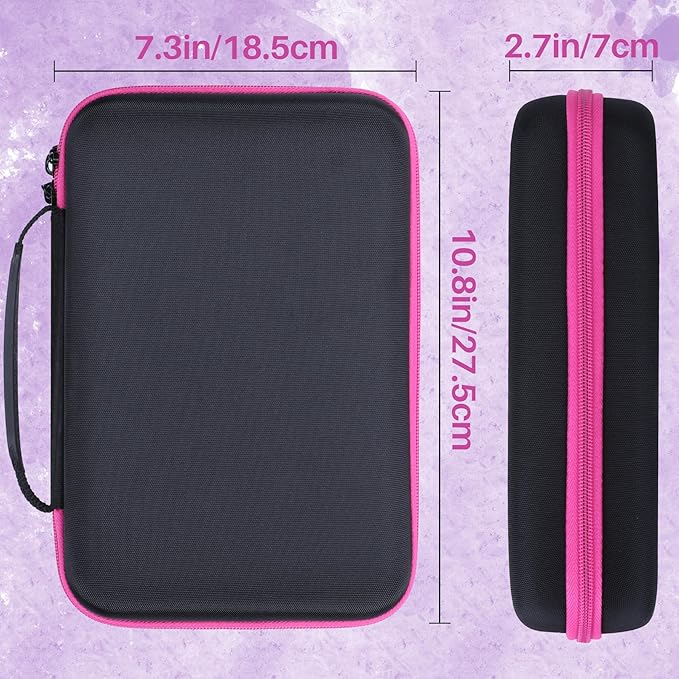 Storage Case Compatible with Leapfrog LeapPad Academy/LeapPad Ultimate/Epic Academy Edition 7-Inch Touchscreen Learning Tablet (Black + Pink Case)