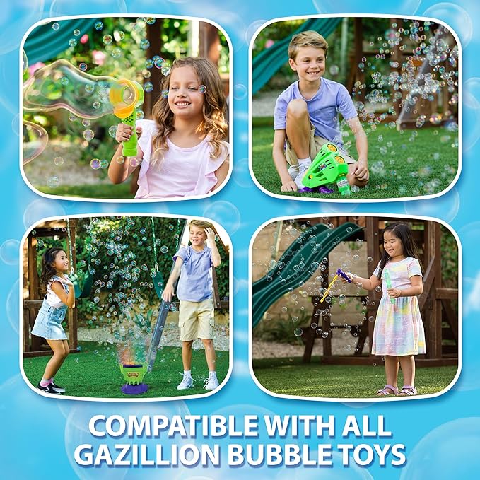 Gazillion 8 Ounce Bubble Solution 4 Pack - Great Bubbles for Kids, Great for Kids Parties, Non-Toxic & Safe