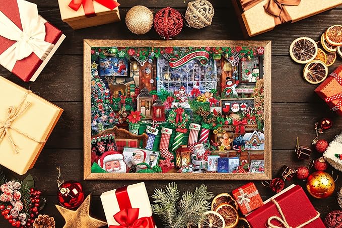 500 Piece Puzzles for Adults Green Christmas 20.5 x 15 Inch 500 Piece Jigsaw Puzzles for Adults Christmas Puzzles 500 Pieces for Adult