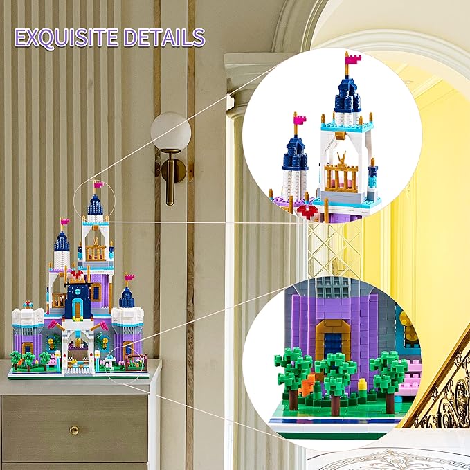Architecture Micro Blocks Building Castle Sets,2800+ PCS, Mini Bricks Building Blocks for Adults and Teens
