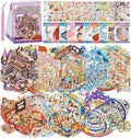 DIY 3D House Stickers, 10 Sets Fun DIY Sticker Scene Make Your Own Mini House Cute Cartoon Animal Scene Stickers for Kids Adult Sticker Art Relief Stress Pass The Time