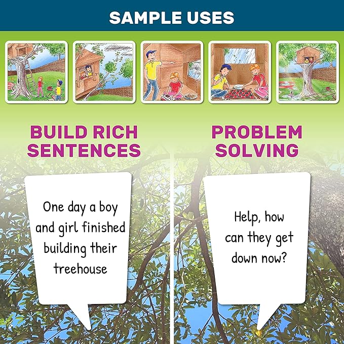 Story Cues Skilled Sequencing Cards, Speech Therapy Materials, Social Skills Game, English Language Learners Games, Storytelling Cards, Sentence Building and Picture Cards