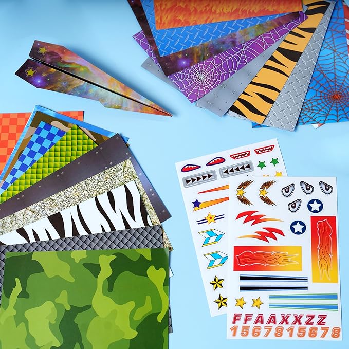 Creativity for Kids Paper Airplane Squadron - Create 20 Paper Airplanes, Crafts for Boys and Girls, Stocking Stuffers and Gift for Boys, Kids Activities (Ages 6+)