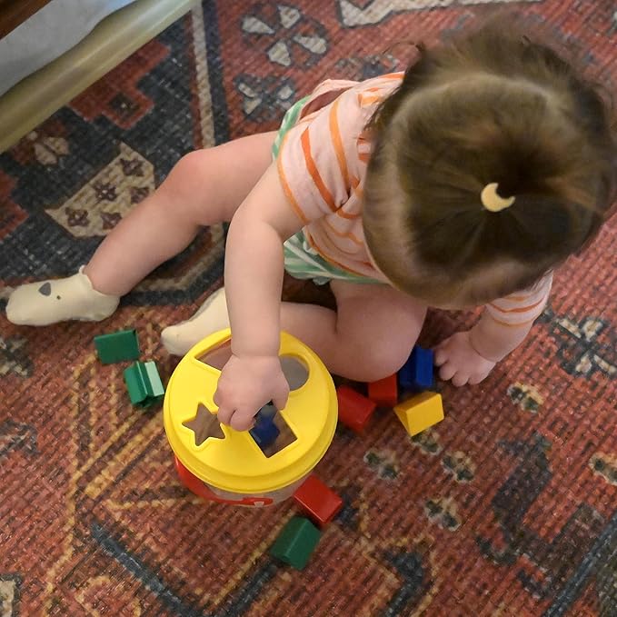 Shape Sorter Bucket – 12-Piece Toddler Math & Fine Motor Skills Toy, Special Needs-Friendly Sorting and Matching Activity