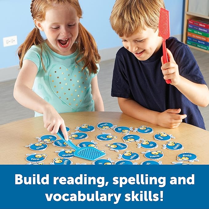 Learning Resources Sight Word Swat A Sight Words Game - Phonics Flash Cards, Board Games for Kids, Montessori Spelling , Homeschool, Classroom Must Haves, Teacher Supplies, Gifts for Boys and Girls