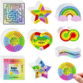 Libima 72 Pieces Anxiety Sensory Stickers Textured Stickers Fidget Mindfulness Sticker School Counselor Supplies Adult Sensory Items Anxiety Relief, 9 Styles(Cute Color)