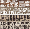 BeYumi Positive Sayings Border Trim - 80Pcs Back to School Wood Grain Farmhouse Positive Sayings Straight Bulletin Board Borders Grainy Motivational Inspirational Quota School Offices Chalkboard Decor