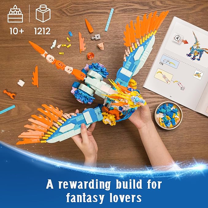 Sillbird Magical Creatures Building Set for Kids Age 10+ and Adults, Buildable Flower Animal Toy for Home Decor, Birthday Gift Idea for Boys Girls Teens and Adults (1212 Pieces)