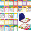 Road Trip Bingo Game, 30 Double-Sided Game Boards (Animal, Holiday, Building, Vehicle Themes), Dry-Erase Scavenger Hunt Bingo Games for Road Trip, Car Travel, Outdoor Activities for Kid, Adult