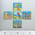 ArtPops Coloring Boxes – Pop-Up Pre-Printed Coloring Box Set – DIY Wall Art Kit for Kids – Eco-Friendly, Easy to Hang, No Frame Needed – 5-Pack, Safari Squad